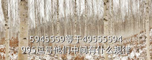 5945559等于49555594995逗號他們中間有什么規律