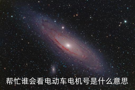 幫忙誰會看電動車電機號是什么意思
