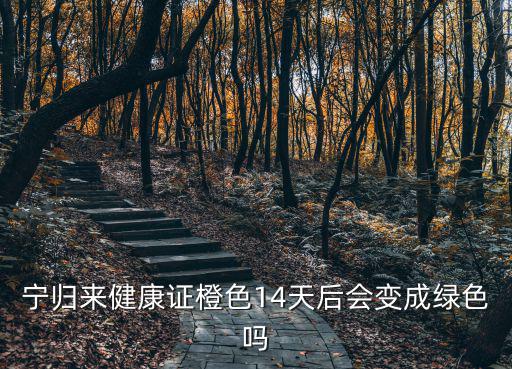 寧歸來健康證橙色14天后會變成綠色嗎