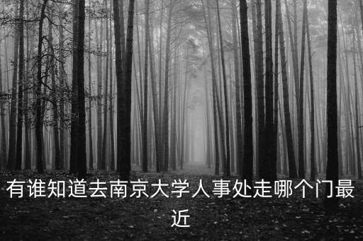 南京大學人事處，有誰知道去南京大學人事處走哪個門最近