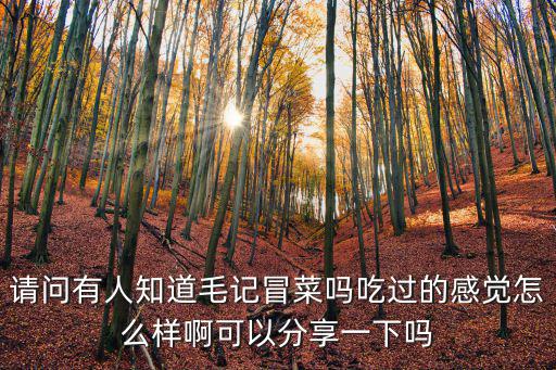 請問有人知道毛記冒菜嗎吃過的感覺怎么樣啊可以分享一下嗎