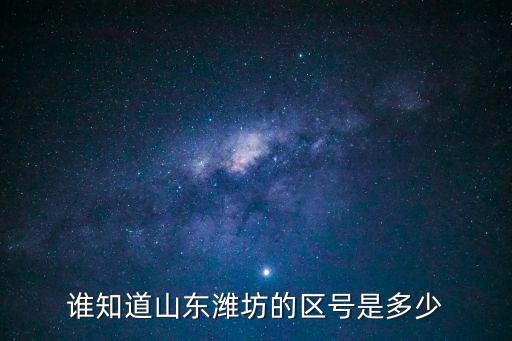 誰知道山東濰坊的區號是多少
