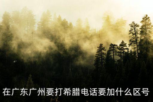 在廣東廣州要打希臘電話要加什么區號