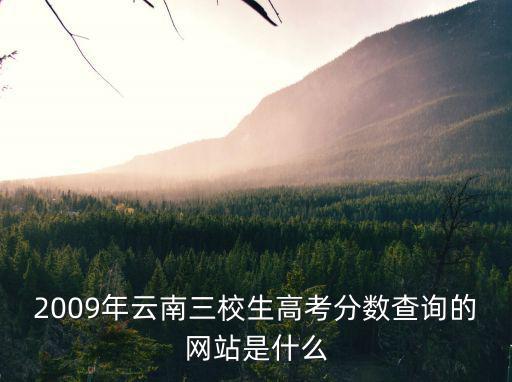 2009年云南三校生高考分數(shù)查詢的網(wǎng)站是什么