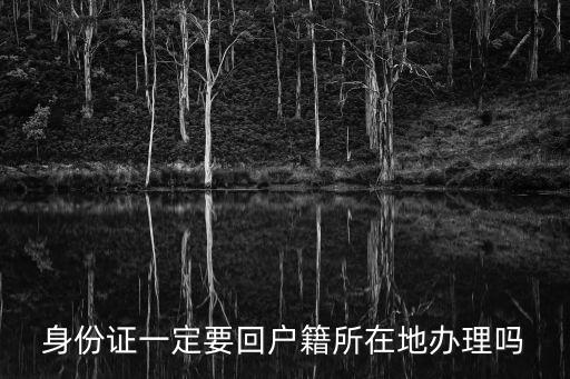 身份證一定要回戶籍所在地辦理嗎