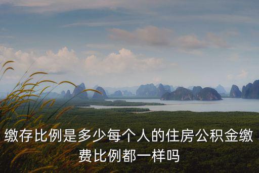 繳存比例是多少每個人的住房公積金繳費比例都一樣嗎