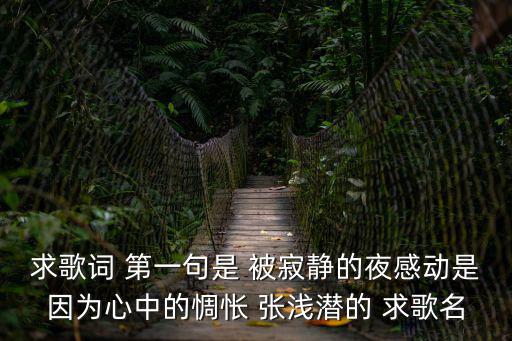 張淺潛，張淺潛幫陳綺貞作曲的一首歌叫什么
