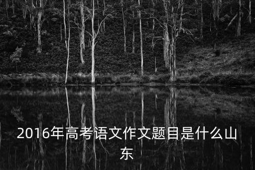 2016年高考作文，我今年2016年全國卷語文作文寫的是高處不勝寒低處也燦爛 第