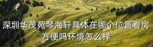 深圳華茂苑琴海軒具體在哪個位置看房方便嗎環境怎么樣