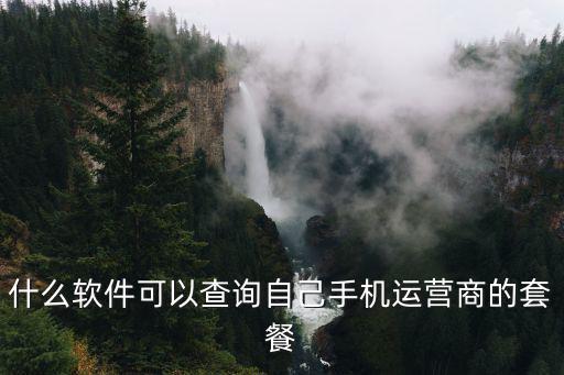 什么軟件可以查詢自己手機運營商的套餐