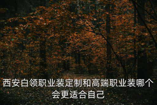 西安白領職業(yè)裝定制和高端職業(yè)裝哪個會更適合自己