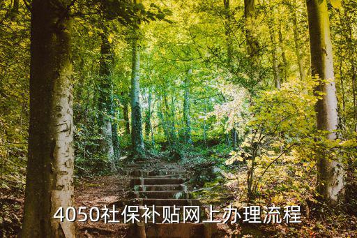 4050社保補貼網上辦理流程