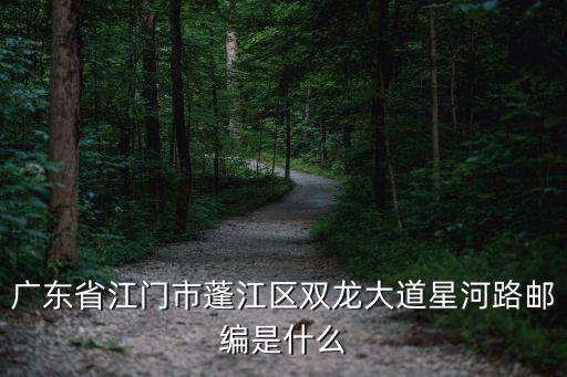 星河路，廣東省江門市蓬江區雙龍大道星河路郵編是什么
