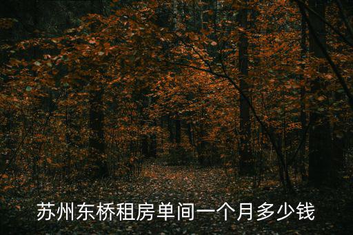 蘇州東橋租房單間一個(gè)月多少錢