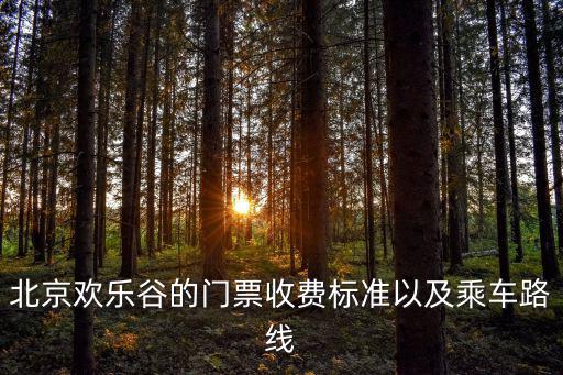 北京歡樂(lè)谷的門(mén)票收費(fèi)標(biāo)準(zhǔn)以及乘車(chē)路線