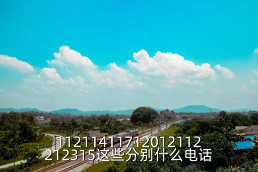 11211411712012112212315這些分別什么電話
