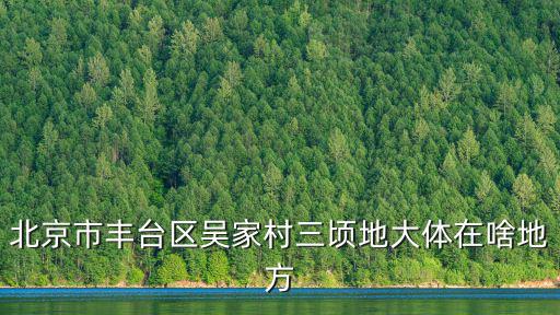 北京市豐臺區吳家村三頃地大體在啥地方