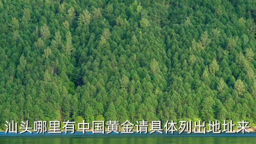汕頭哪里有中國黃金請具體列出地址來