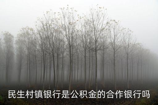 民生村鎮(zhèn)銀行是公積金的合作銀行嗎