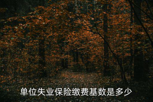 失業(yè)保險繳費基數(shù)，單位失業(yè)保險繳費基數(shù)是多少