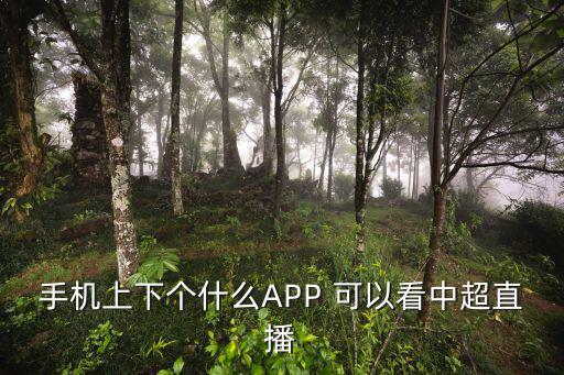 今日中超直播，手機(jī)上下個(gè)什么APP 可以看中超直播