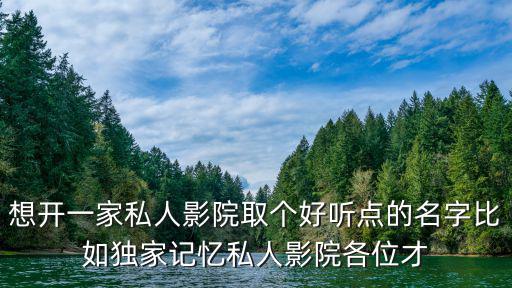 想開一家私人影院取個好聽點的名字比如獨家記憶私人影院各位才
