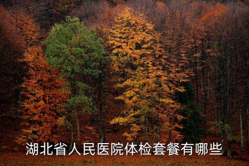 湖北省人民醫院體檢套餐有哪些