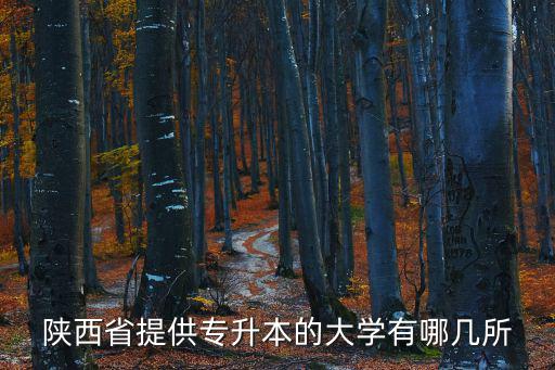 陜西省提供專升本的大學有哪幾所
