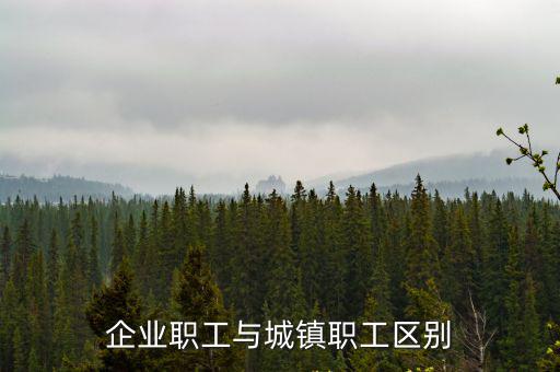 城鎮職工，企業職工與城鎮職工區別