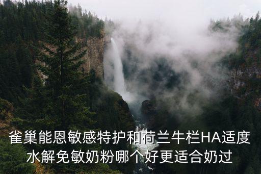 雀巢能恩敏感特護和荷蘭牛欄HA適度水解免敏奶粉哪個好更適合奶過