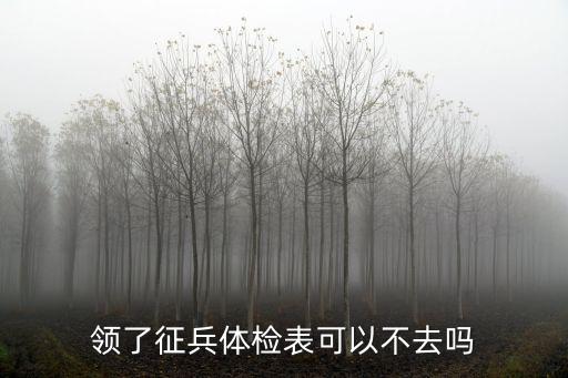 領了征兵體檢表可以不去嗎