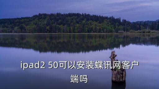 ipad2 50可以安裝蝶訊網(wǎng)客戶端嗎