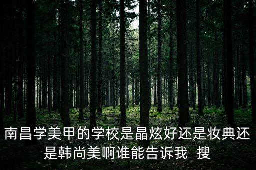 南昌學(xué)美甲的學(xué)校是晶炫好還是妝典還是韓尚美啊誰能告訴我  搜