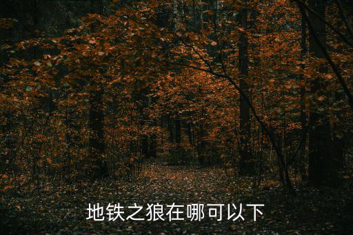 地鐵之狼在哪可以下