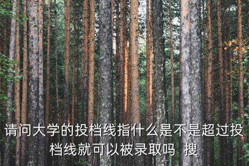 大學投檔線，某個大學的投檔線