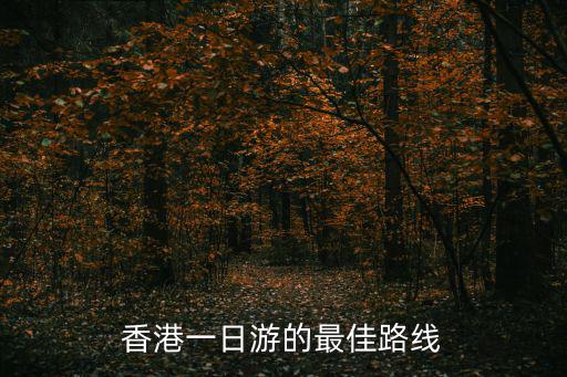 香港一日游的最佳路線
