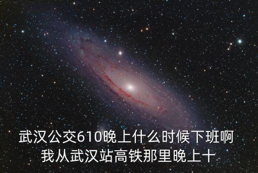 武漢公交610晚上什么時候下班啊 我從武漢站高鐵那里晚上十