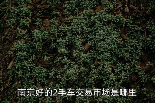 南京好的2手車交易市場是哪里