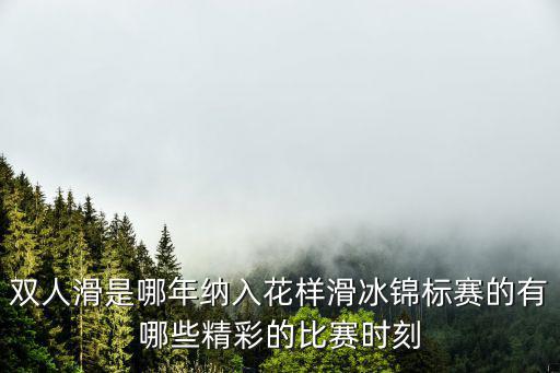 花樣滑冰雙人，花樣滑冰雙人比幾場