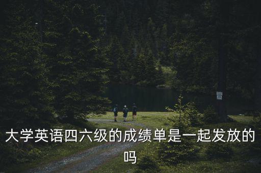大學英語四六級的成績單是一起發放的嗎
