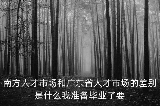 南方人才市場和廣東省人才市場的差別是什么我準備畢業了要