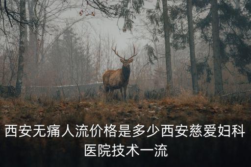 西安無痛人流價格是多少西安慈愛婦科醫院技術一流