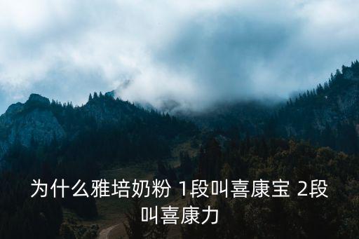 為什么雅培奶粉 1段叫喜康寶 2段叫喜康力