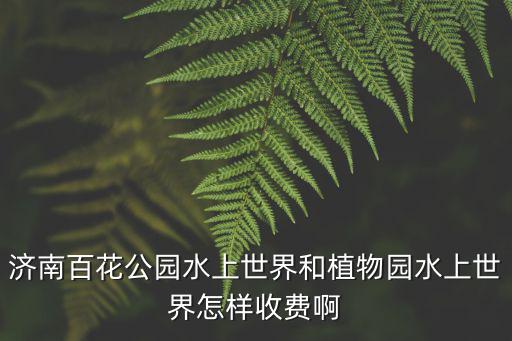 濟南百花公園水上世界和植物園水上世界怎樣收費啊