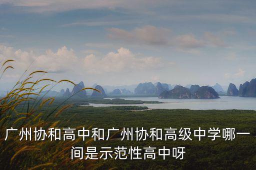 廣州協(xié)和高中和廣州協(xié)和高級(jí)中學(xué)哪一間是示范性高中呀
