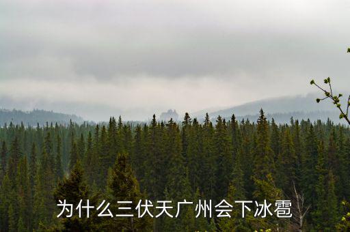 為什么三伏天廣州會下冰雹