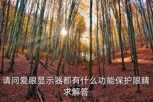 愛眼小知識，請問愛眼顯示器都有什么功能保護眼睛求解答