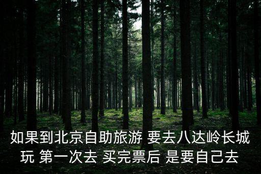 如果到北京自助旅游 要去八達嶺長城玩 第一次去 買完票后 是要自己去