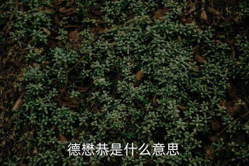 德懋恭水晶餅，德懋恭是什么意思