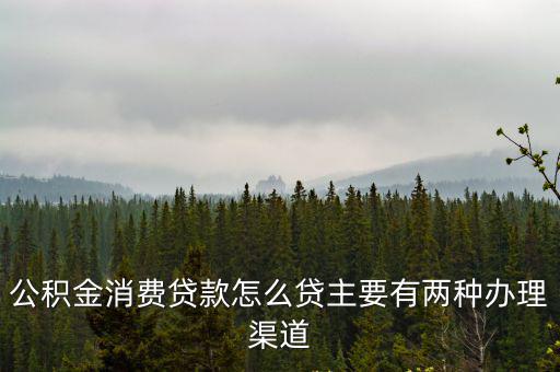 公積金消費貸，用個人公積金能做消費貸款嗎